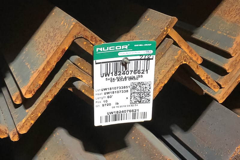 plastic bar code tags for steel products