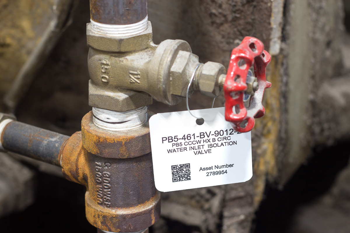 durable metal valve labels