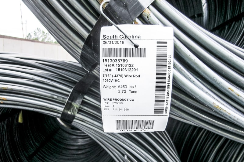 wire processing and shipping tags