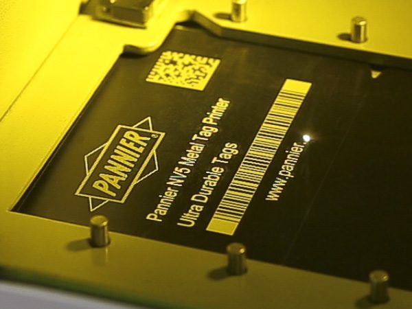 automatic laser marking on aluminum tags