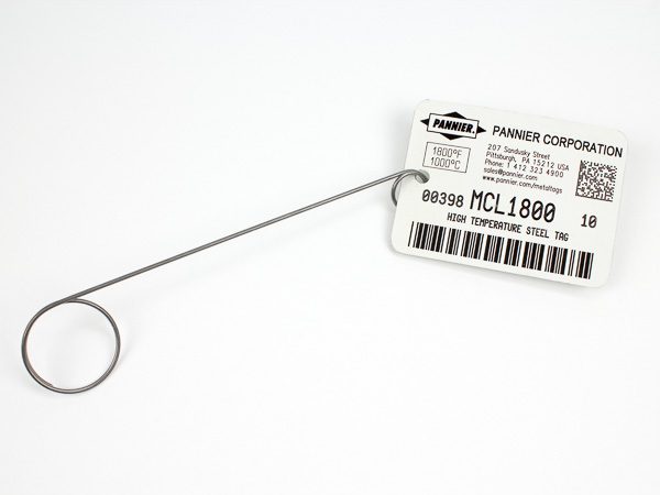 long tag clip for attachment to strapping