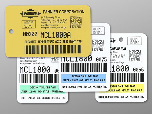 colored metal tags