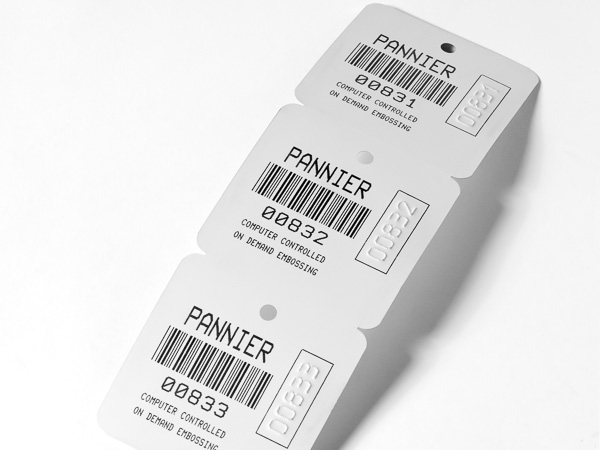 printed and embossed metal tags