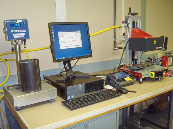 custom weigh-verify-mark station and software