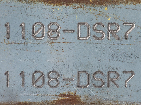 deep marks on steel plate