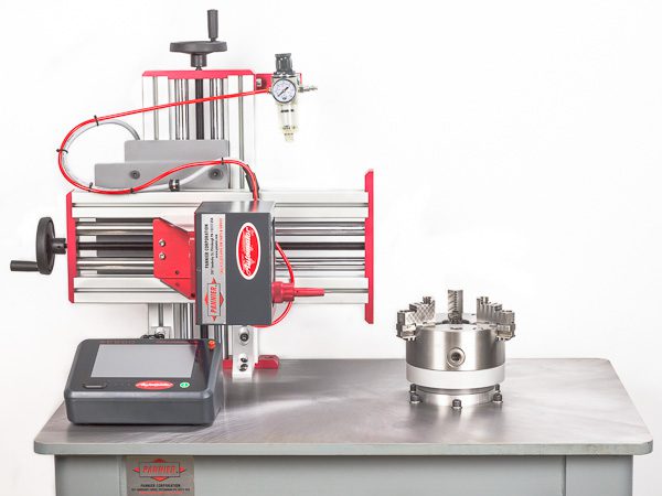 sistema rotativo vertical para marcar piezas redondas pesadas