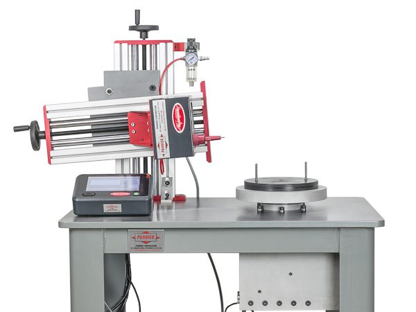 rotary dot peen table for marking flanges and turbine blades