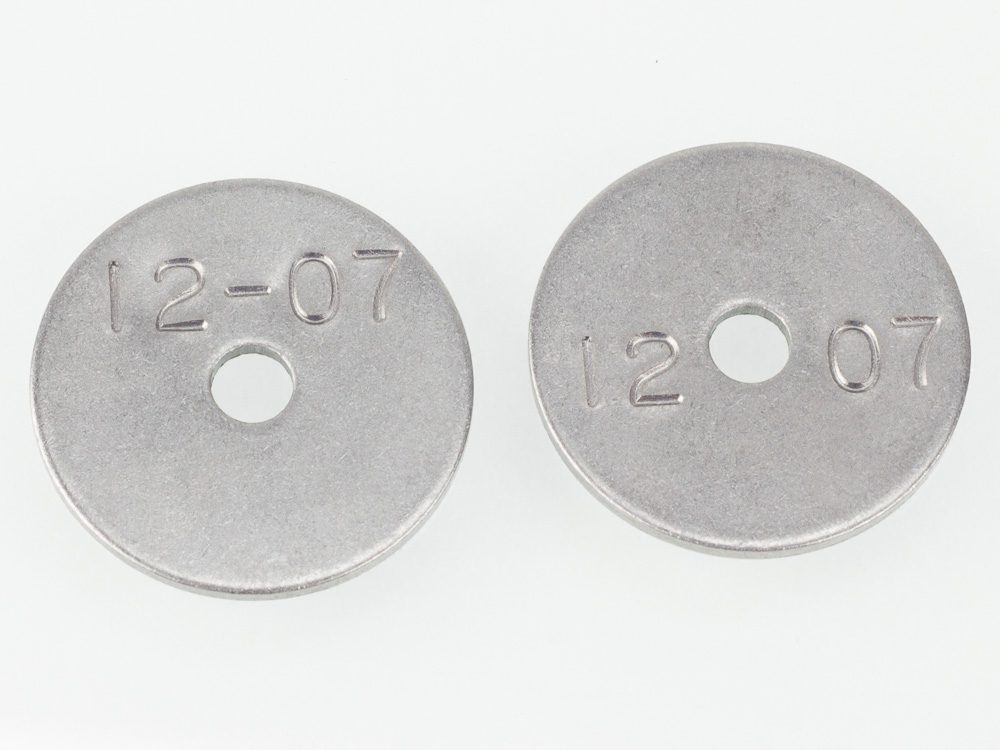 date code numbers stamped on steel washers
