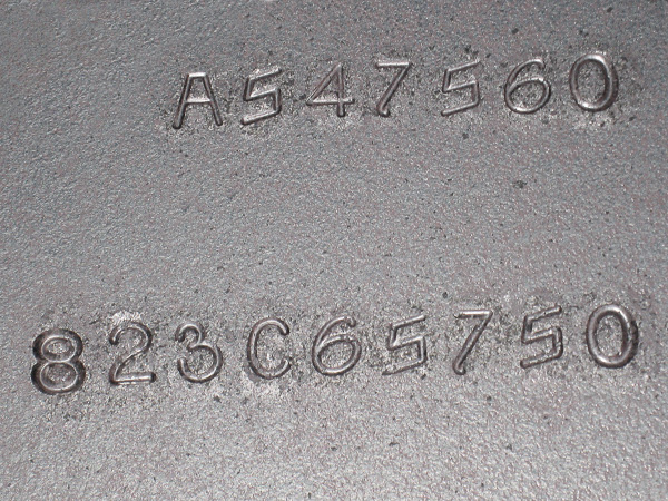 multi-line marking on steel plate
