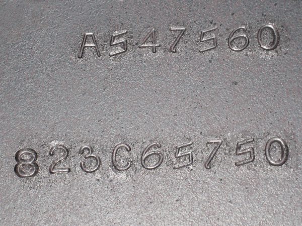 multi-line marking on steel plate