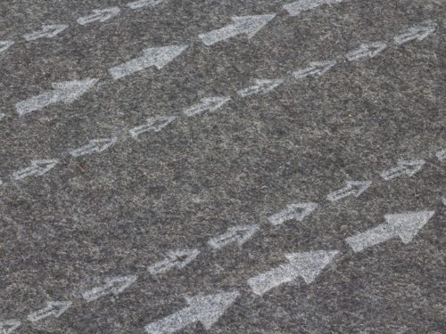 Printing Installation Arrows On Carpet Backing