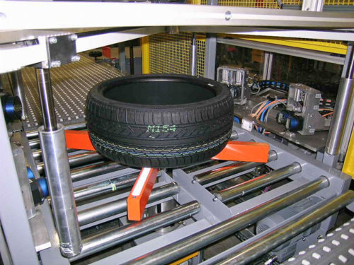 Sistema automatizado de rayado y estarcido de neumáticos