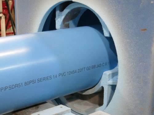 High Resolution Ink Jet Printing On PVC Irrigation Pipe.