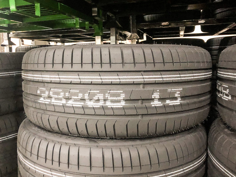 text and stripe printing on finished tires