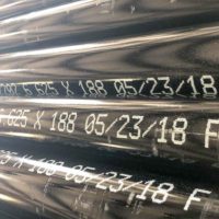 Coated OCTG Line Pipe With White Ink Jet Stencil