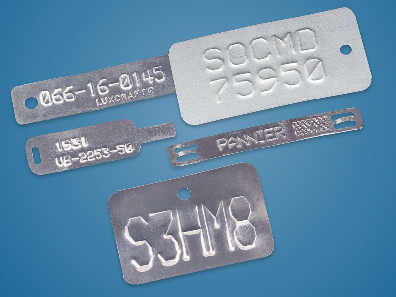 Embossed Metal Tags