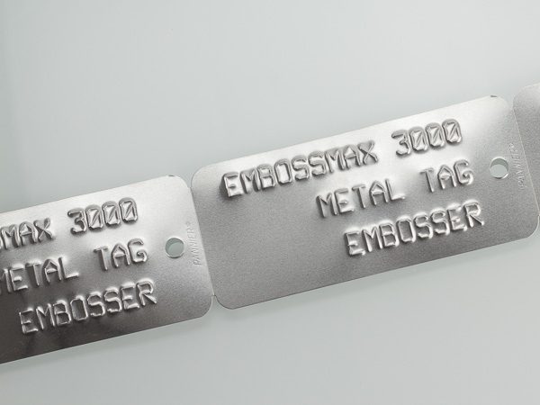 embossed steel tags