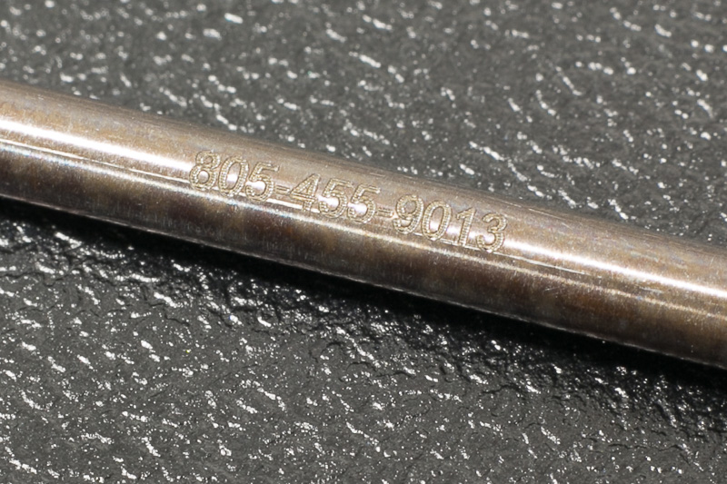 titanium rod marked with the FYBRA marking laser