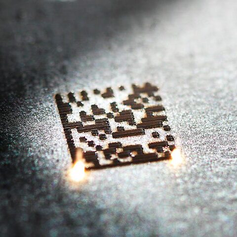 07c-laser-part-marking-machines laser machine marking a DPM QR code on metal