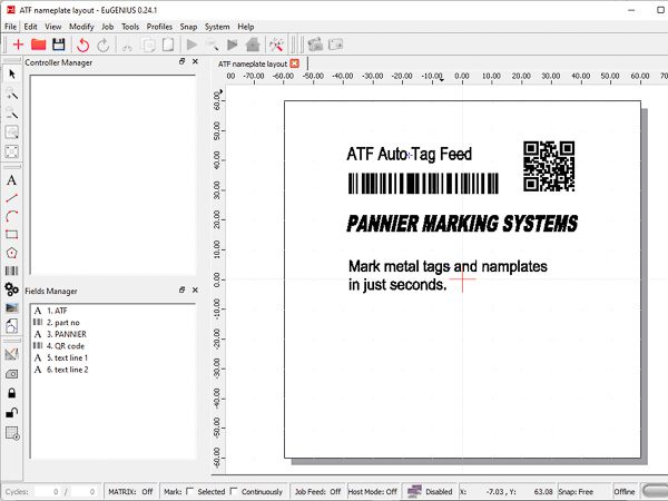 EuGENIUS marking format layout software