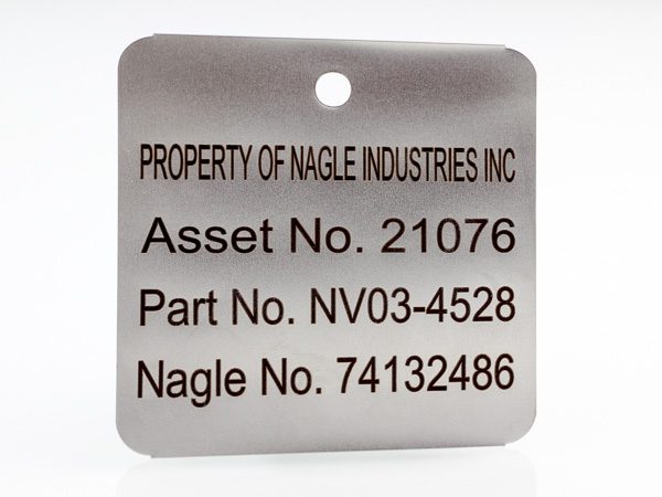 laser marking asset tags