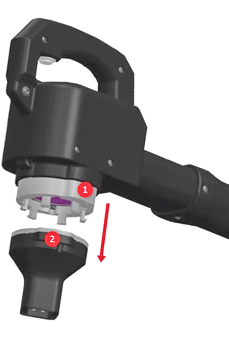 handheld laser nose piece changing